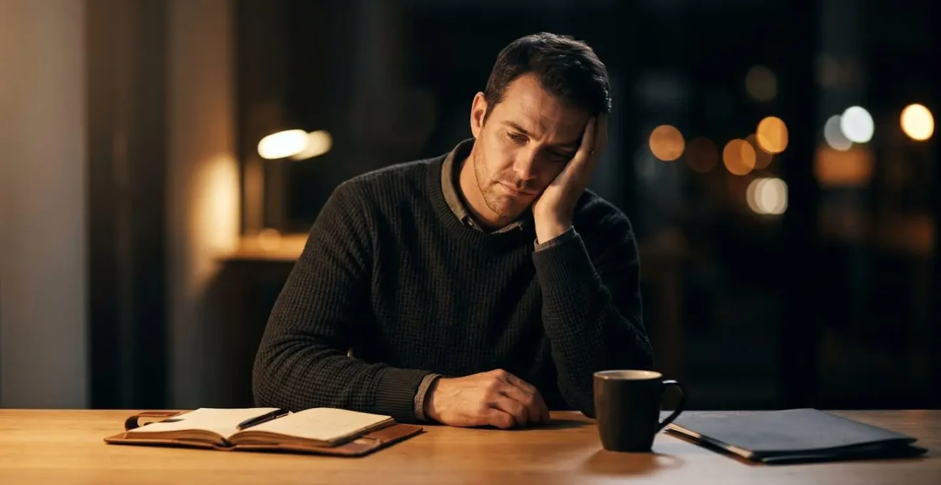 Overwhelmed professional amid constant digital connectivity demands